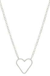Metal Chain Heart Pendant Necklace